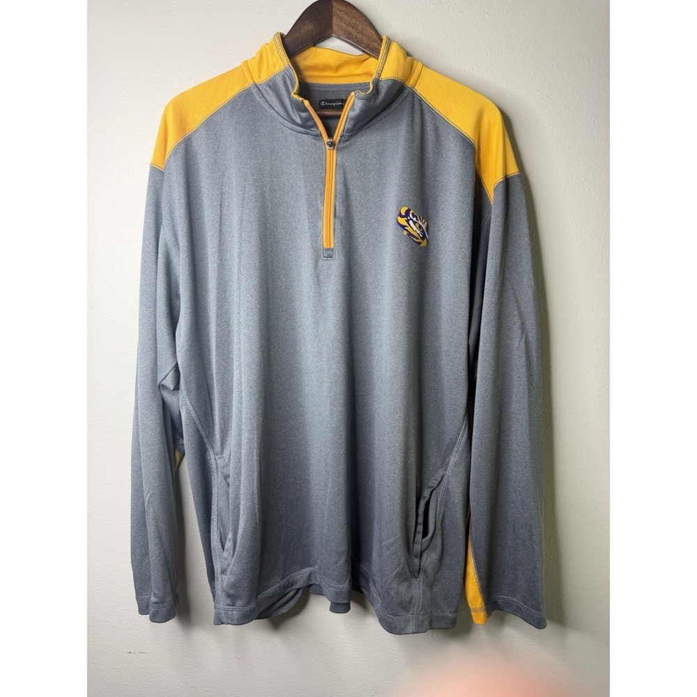 LSU Tigers 1/4 Zip Pullover Size XXL‎  Champion Brand